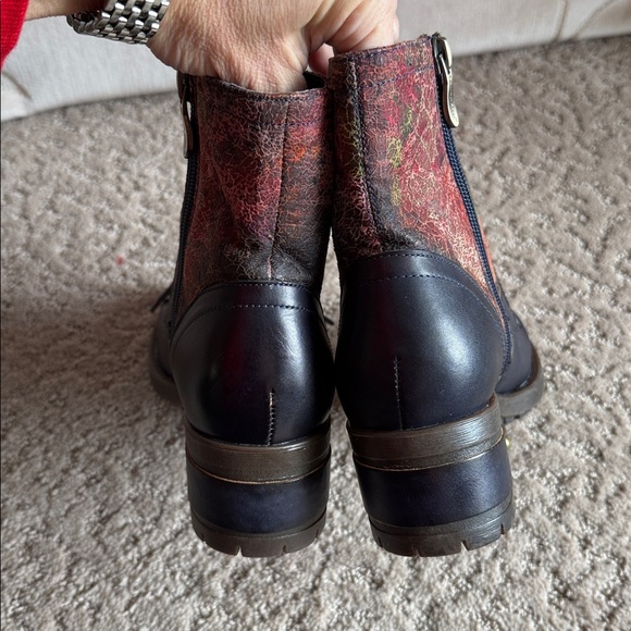 L’artiste lartiste Marty spring step blue navy floral red zip up size 37 - Picture 6 of 7